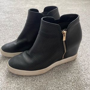 Chunky Wedge Sneakers REAL LEATHER